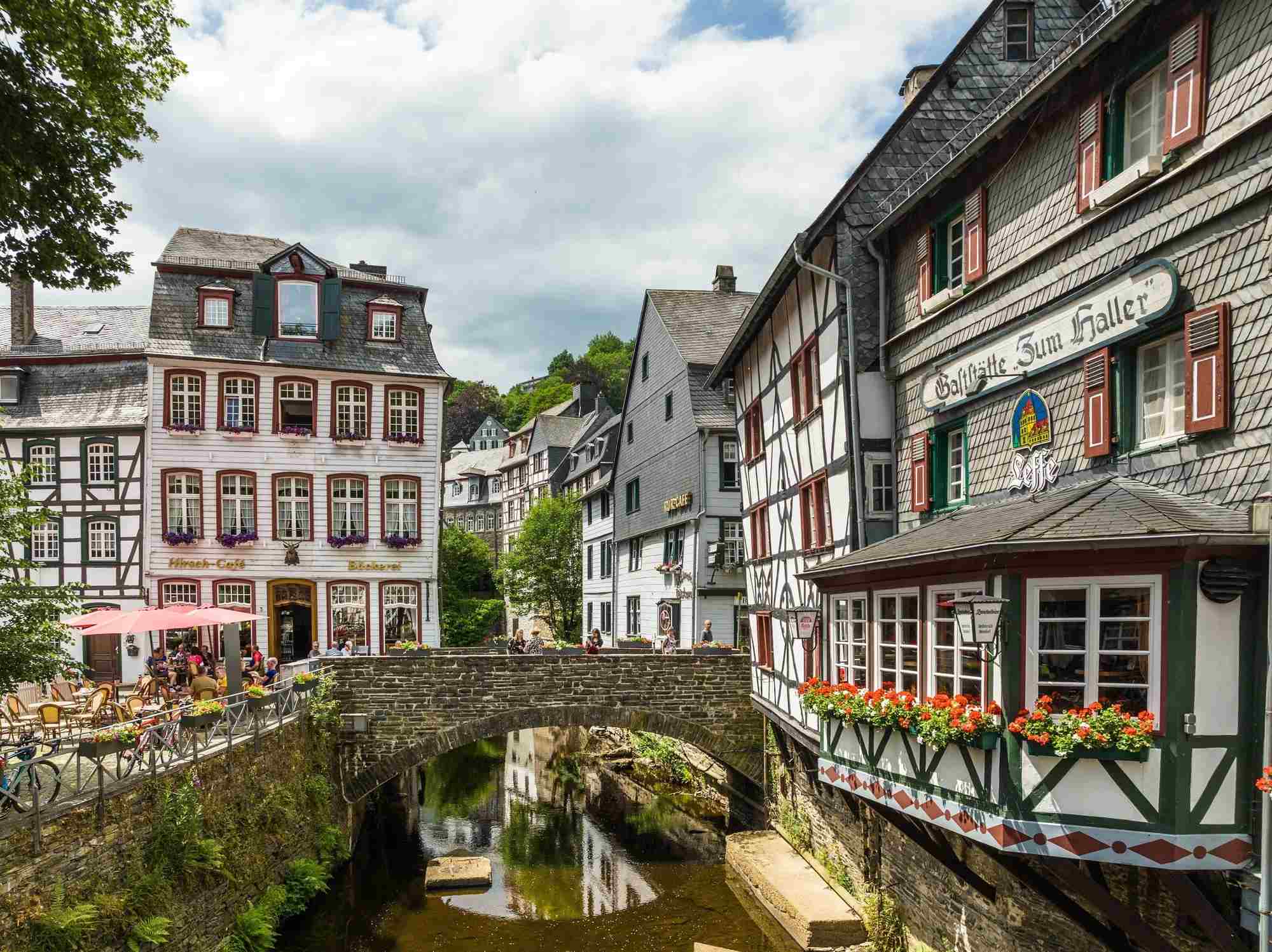 Historische vakwerkhuizen in Monschau