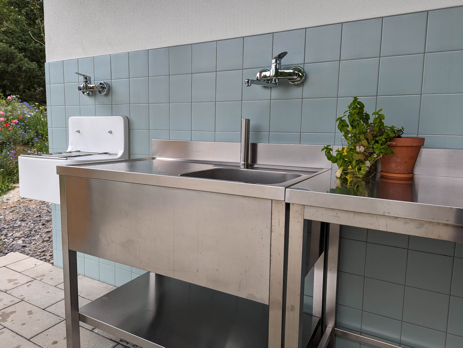 Outdoor-Spülbereich