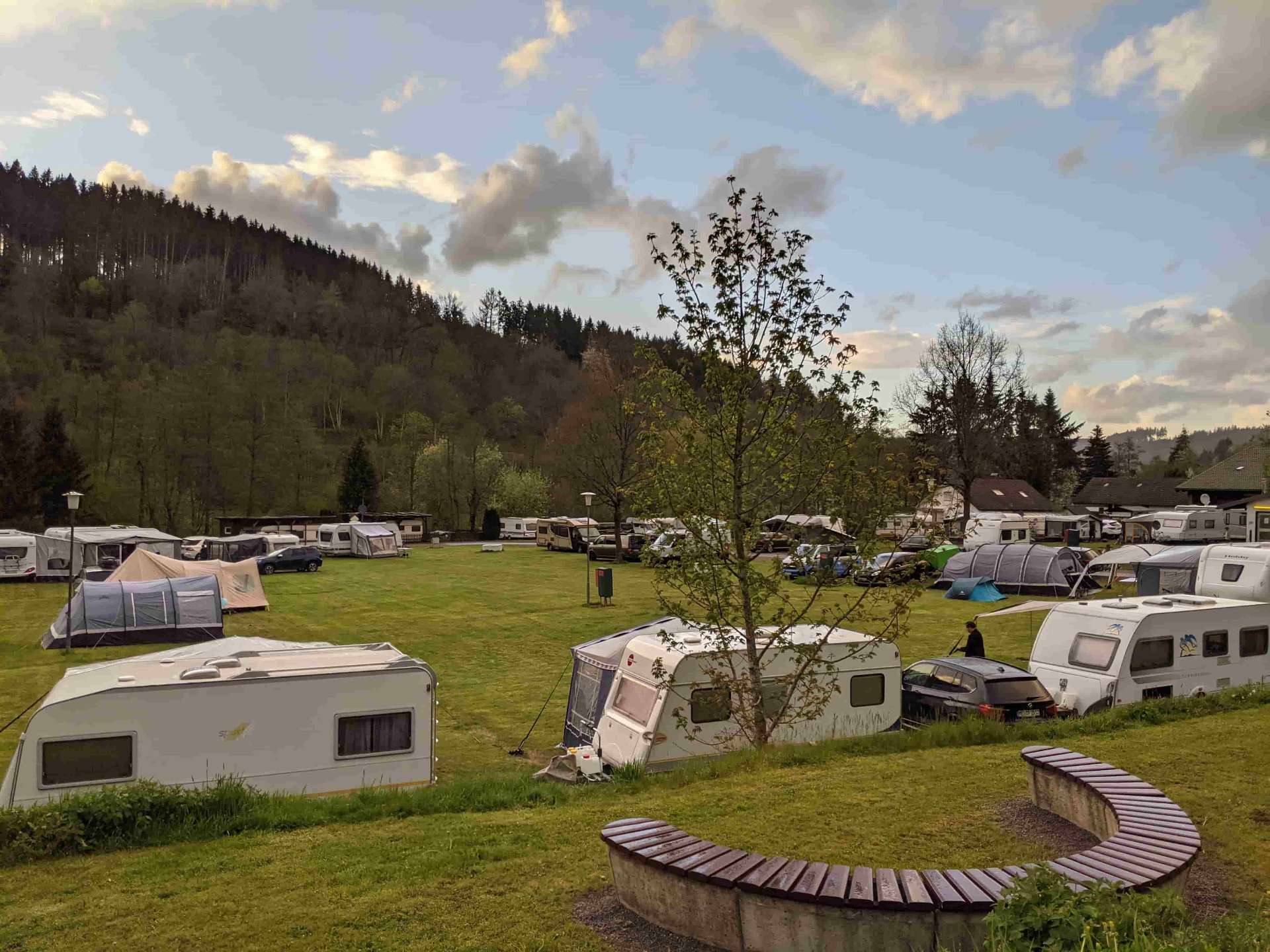 Abendstimmung auf der Campingwiese