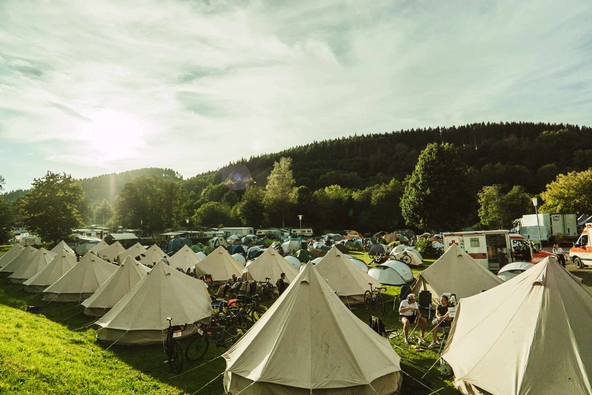 Zeltlager beim Gravel Raid